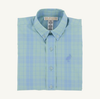Deans List Dress Shirt Audubon Park Plaid/Sarasota Sky