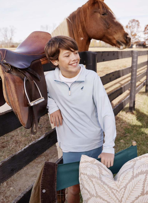 Prepletic Hayword Half Zip Old Greenwich Green/ Barnsley Blue