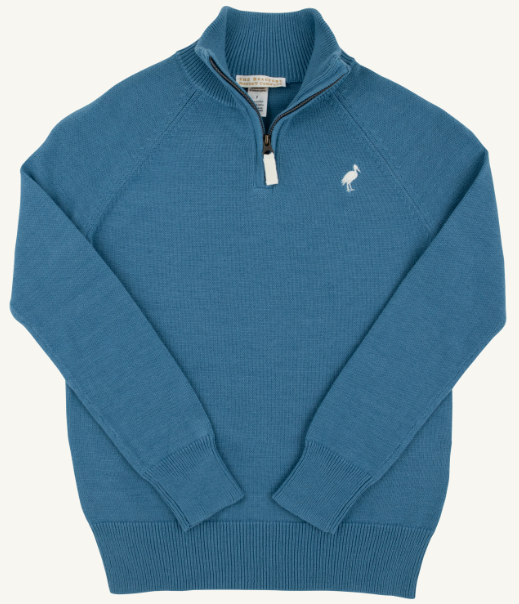 Hayden Half Zip Sweater Barnsley Blue