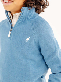 Hayden Half Zip Sweater Barnsley Blue