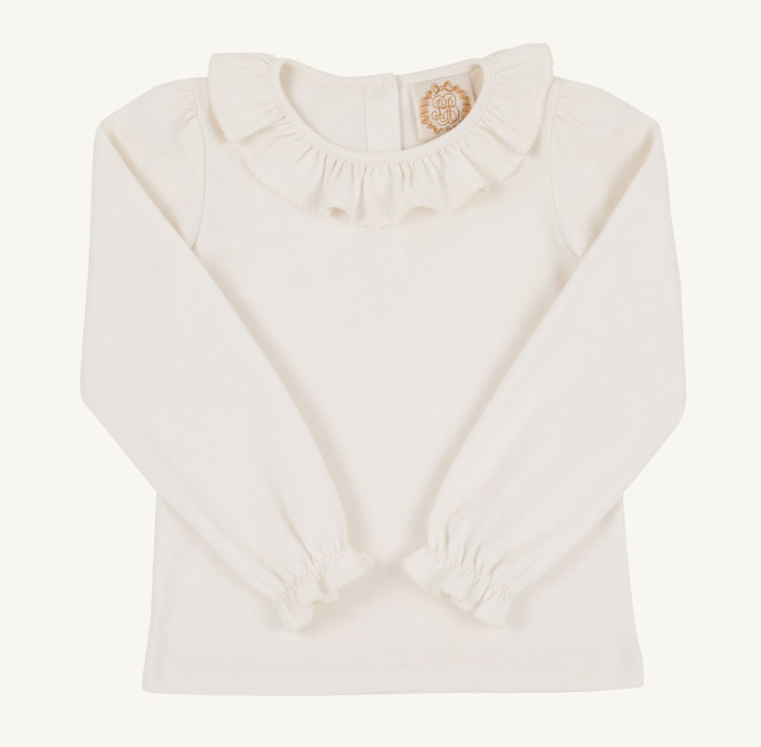 Ramona Ruffle Shirt Palmetto Pearl