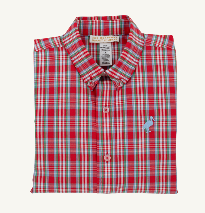 Deans List Dress Shirt Woodspoint Plaid/Barrington Blue