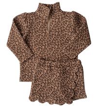 Kassidy Scalloped Skort Set Leopard