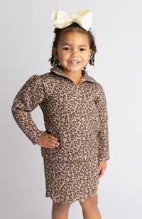 Kassidy Scalloped Skort Set Leopard