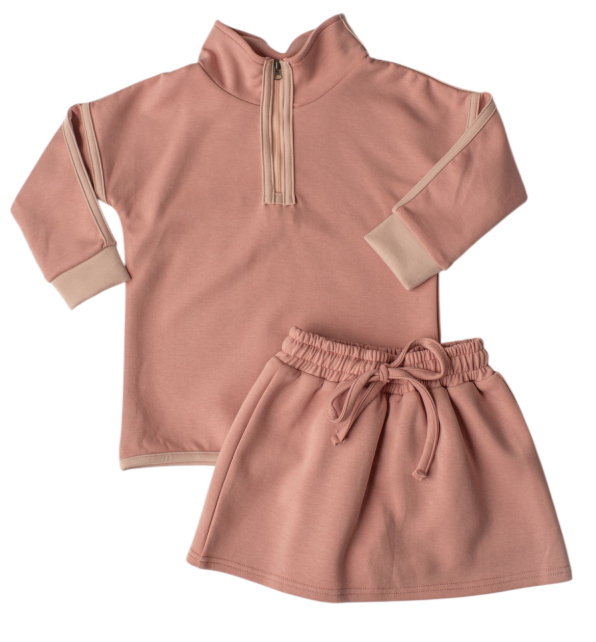 Celina 1/4 Zip Skort Set Mauve