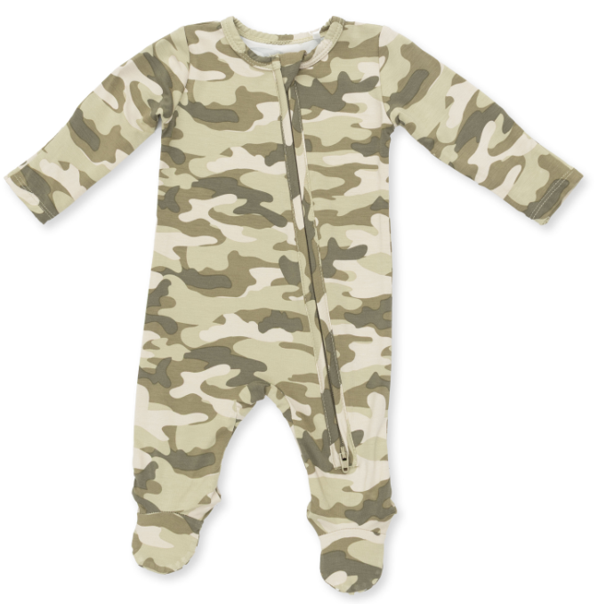 Camo 2 Way Zipper Footie
