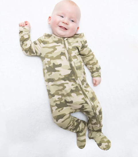 Camo 2 Way Zipper Footie