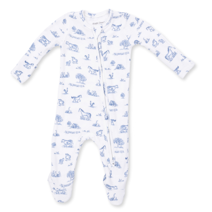 Farm Friends 2 Way Zipper Footie