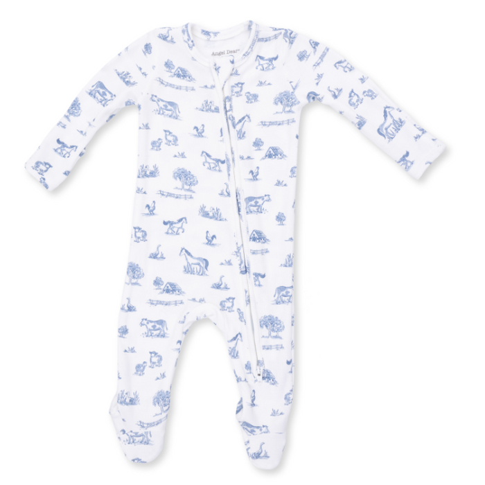 Farm Friends 2 Way Zipper Footie