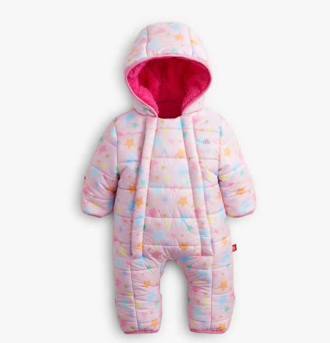 Pink Star Puffer Pram