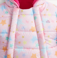 Pink Star Puffer Pram