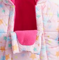 Pink Star Puffer Pram