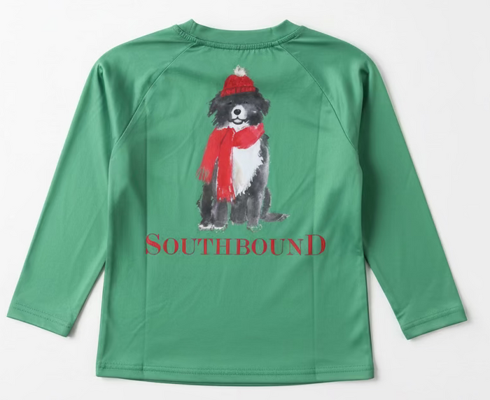 Performance Tee Christmas Scarf Dog