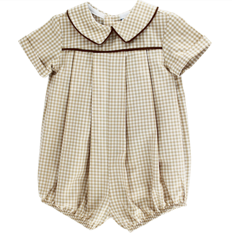 Khaki Check Dressy Bubble Short