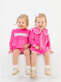 Tabitha's Teacher Pet Dress Winter Park Pink Velveteen