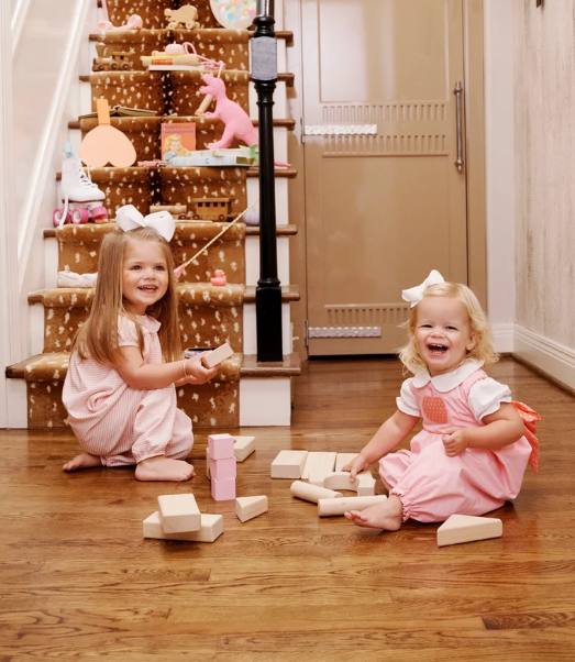 Ramona Ruffle Romper Sandpearl Pink Stripe/Sandpearl Pink
