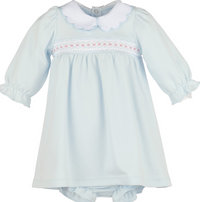 Warm Winter Home Smock Dress Blue