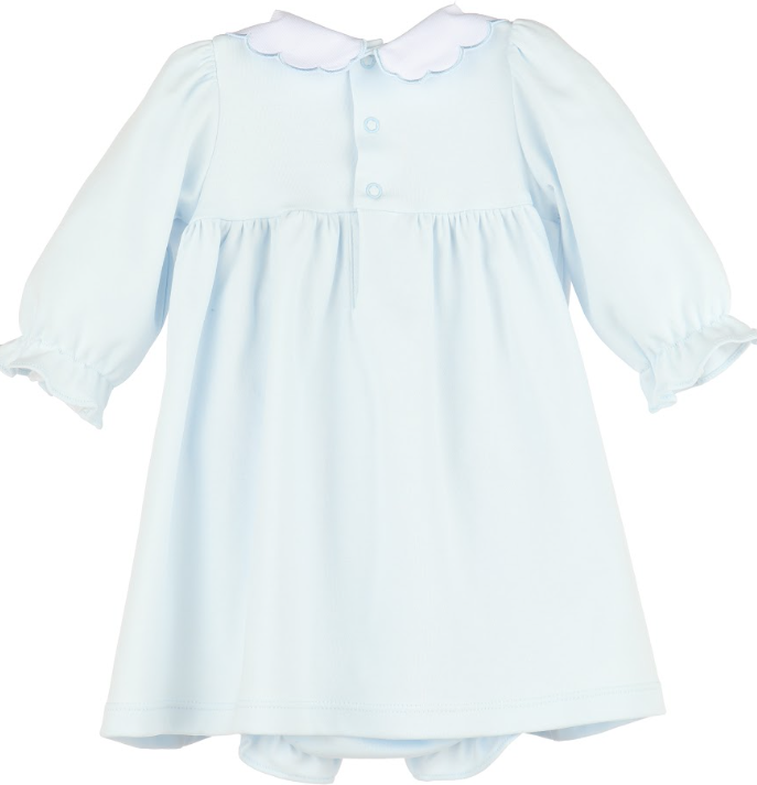 Warm Winter Home Smock Dress Blue