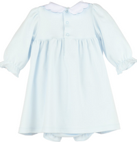 Warm Winter Home Smock Dress Blue