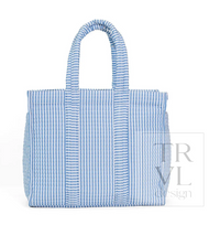 TRVL Design Quilted Go Go Tote Pimlico Stripe Blue