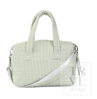 Quilted Stroller Bag Bundle Pimlico Stripe Sage + Changer Mats + Everyday