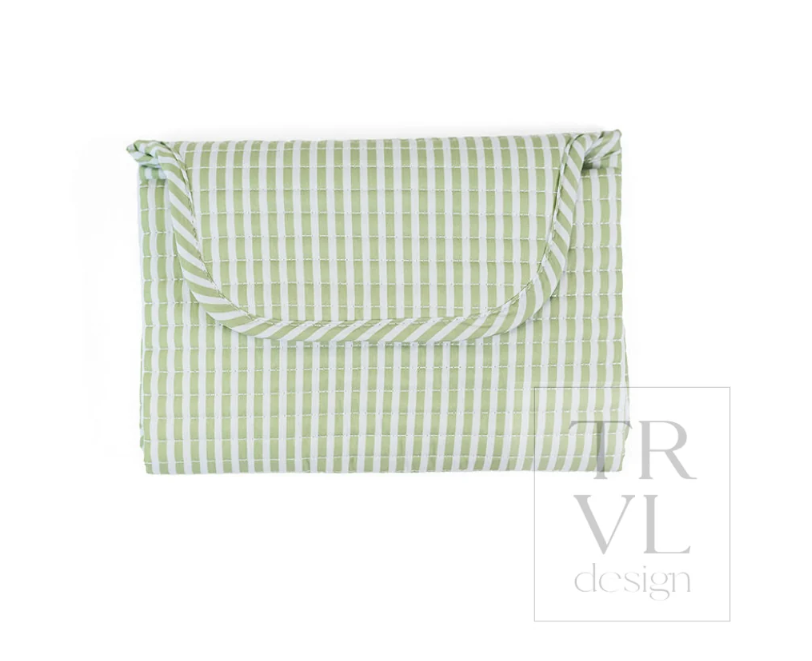 Quilted Stroller Bag Bundle Pimlico Stripe Sage + Changer Mats + Everyday