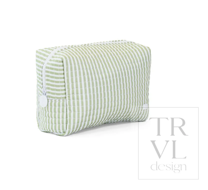 Quilted Stroller Bag Bundle Pimlico Stripe Sage + Changer Mats + Everyday