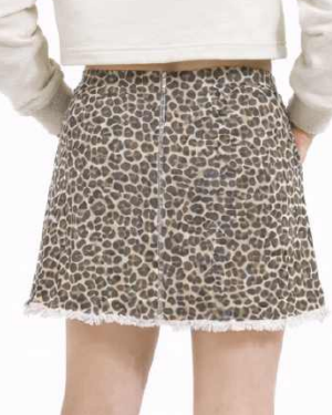 Vintage Havana Leopard Raw Edge Skort