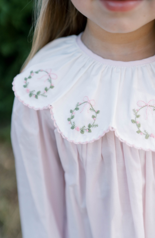 Lullaby Set Chloe Dress Blessings Pink Wreath