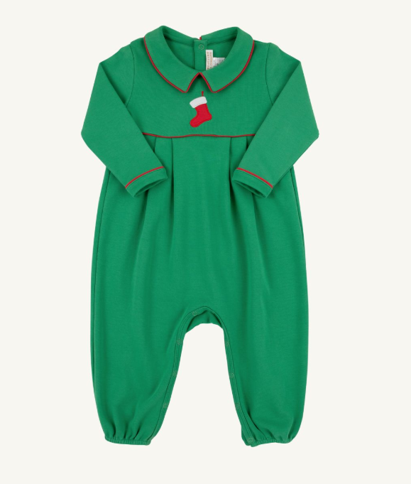 Tbbc Bradford Romper Kiawah Kelly Green/Richmond Red/Stocking