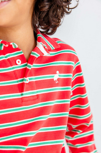 TBBC Prim & Proper Polo Richmond Red Kiawah Kelly Green