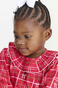 TBBC Ramona Ruffle Bubble Flannel Torrington Tartan/Palmetto Pearl