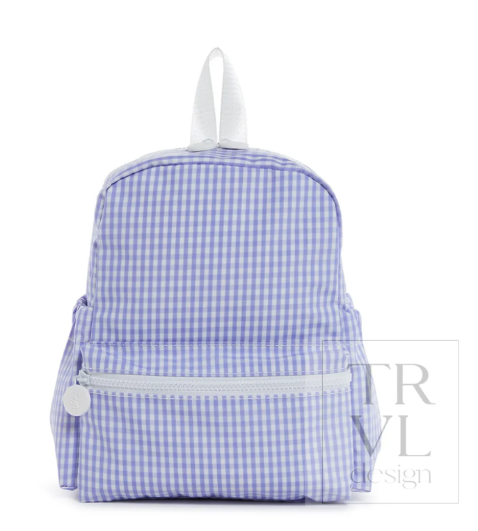 gingham lilac mini backpack