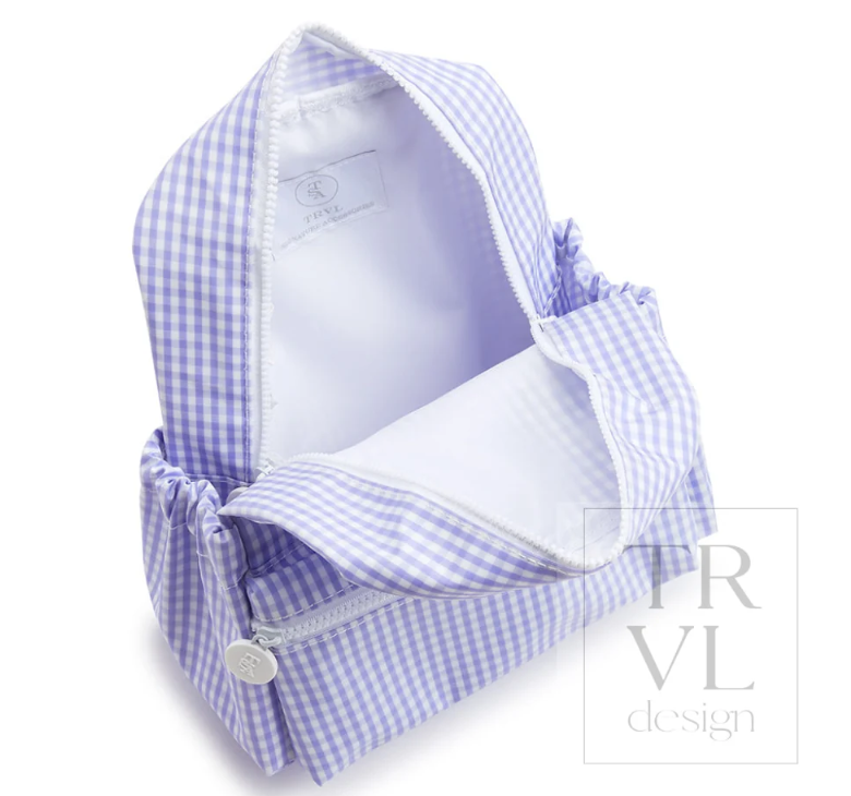 TRVL Design Mini Backer Gingham Lilac