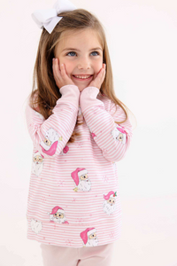TBBC Cassidy Crewneck Dear Santa Palm Beach Pink
