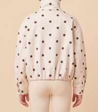 Hayden Girls Polka Dot Mock Neck Jacket
