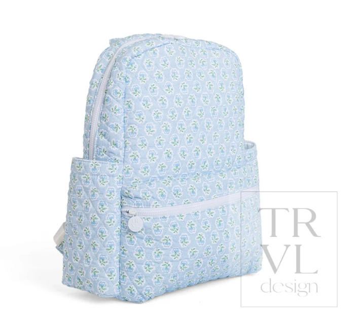 TRVL Quilted XL Backpacker Petit Fleur Blue