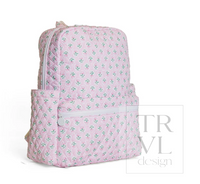 TRVL Quilted XL Backpacker Petit Fleur Pink