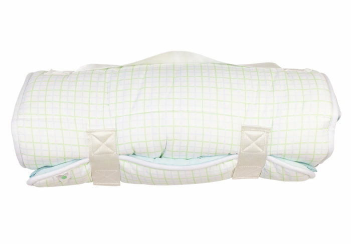 APPLE OF MY ISLA BLUE/GREEN WINDOWPANE NAPMAT