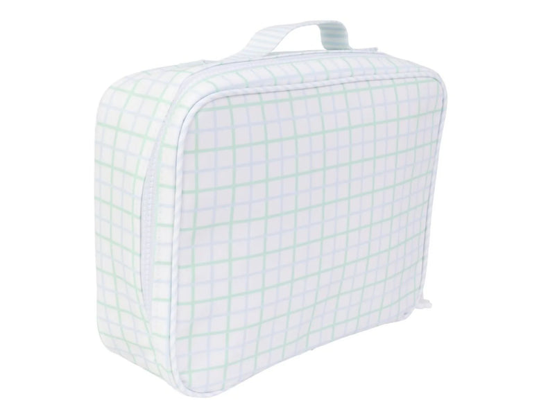 APPLE OF MY ISLA THE LUNCHBOX BLUE GREEN WINDOWPANE