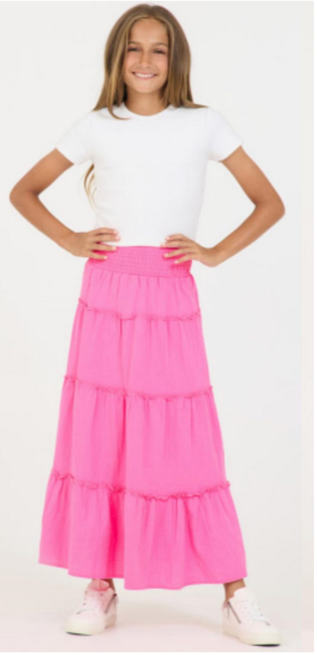 VINTAGE HAVANA HOT PINK MAXI SKIRT