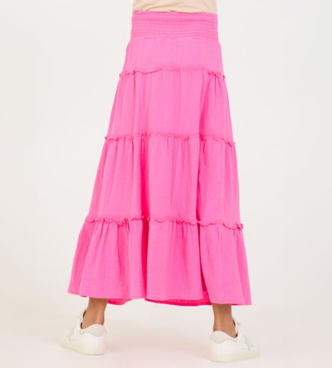 VINTAGE HAVANA HOT PINK MAXI SKIRT