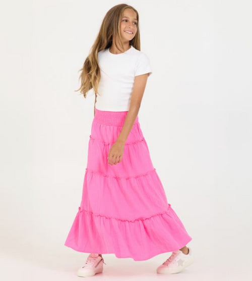 VINTAGE HAVANA HOT PINK MAXI SKIRT