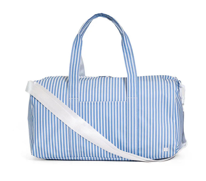 TRVL WEEKENDER DUFFEL BAG PIMLICO STRIPE CHAMBRAY