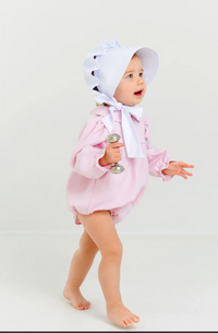 TBBC LONG SLEEVE BRITT BUBBLE WOVEN YARN SANDPEARL PINK