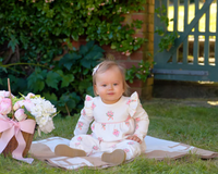 TBBC LEIGH ANN ANGEL SLEEVE ROMPER NONSUCH STEMS