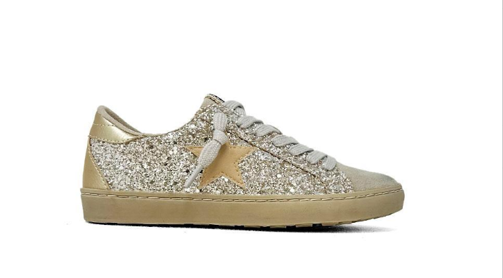 SHUSHOP PAULA MINI STERLING GLITTER KIDS SNEAKER