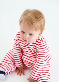 TBBC BRADFORD ROMPER RICHMOND RED STRIPE