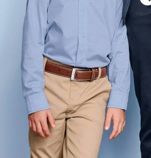 JOHNSTON & MURPHY BOYS TOP STICH BELT TAN