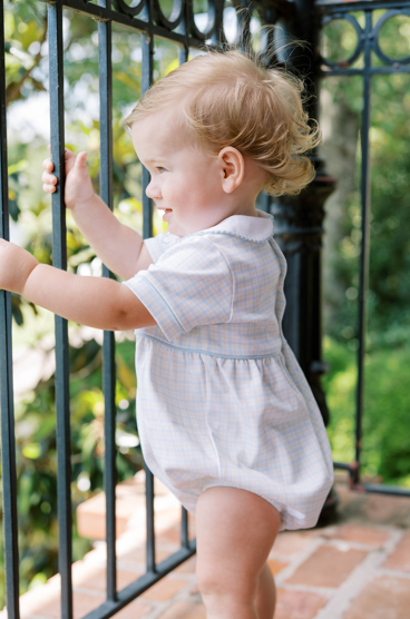 BABY BEA BUBBLE CORNFLOWER CHECK